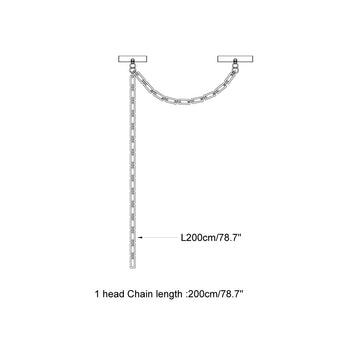 Figure Spanish Chain Alabaster Chandelier — Dimension drawings 4