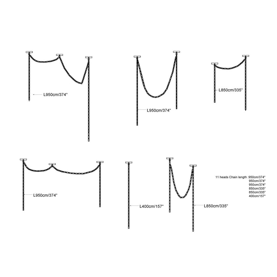 Payson Chain Alabaster Chandelier – detail 34 — Dimension drawings 9