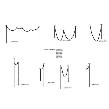 Figure Spanish Chain Alabaster Chandelier — Dimension drawings 12