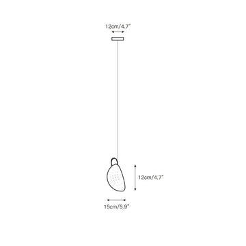 Mesh Glass Cluster Chandelier – detail 3 — Dimension drawings 1