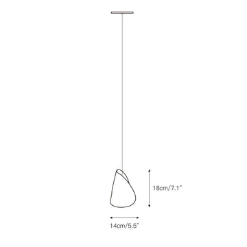 21 Thin Porcelain Pendant Lamp – detail 3 — Dimension drawings 1