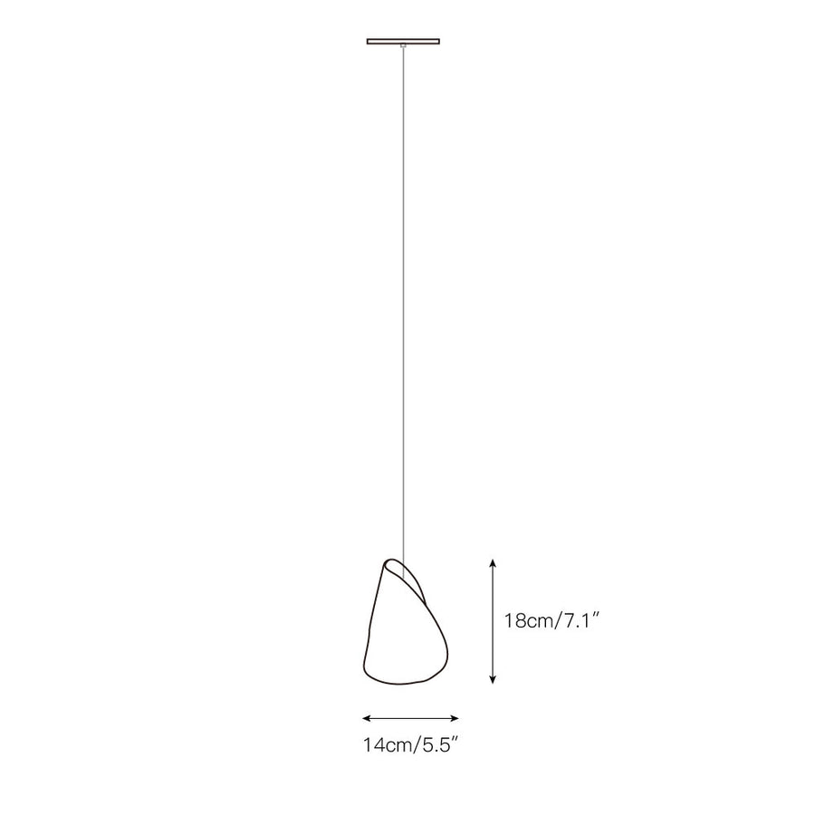 21 Thin Porcelain Pendant Lamp – detail 3 — Dimension drawings 1