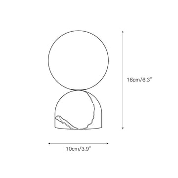 Aalia Marble Table Lamp – detail 4 — Dimension drawings 1
