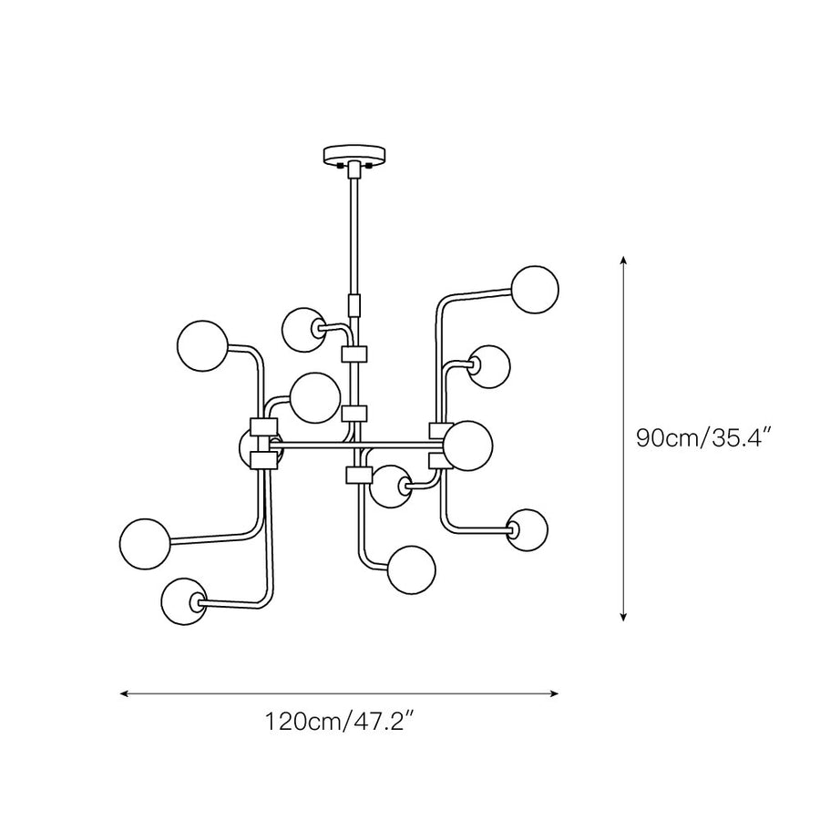Aballs Chandelier – detail 4 — Dimension drawings 2