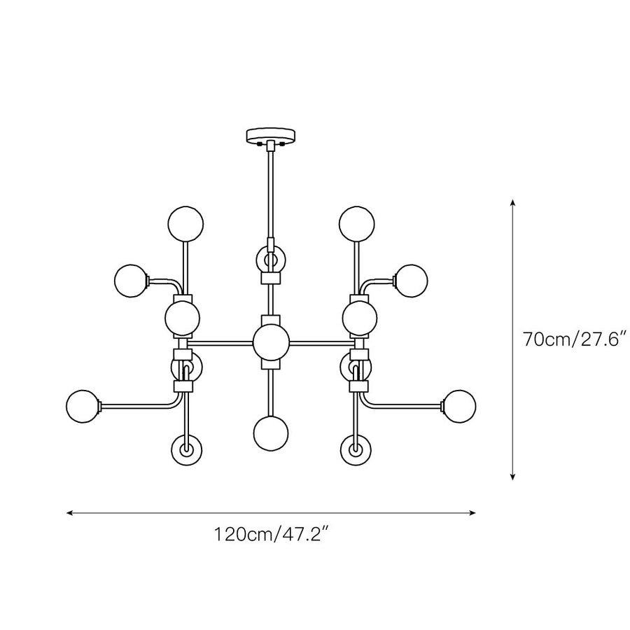 Aballs Chandelier – detail 5 — Dimension drawings 3