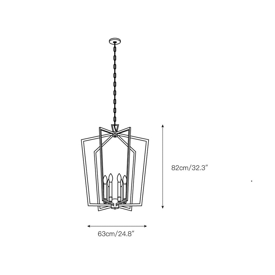 Abbotswell Chandelier – detail 5 — Dimension drawings 2