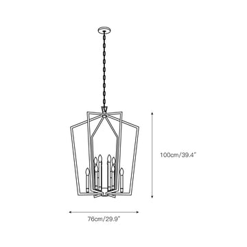 Abbotswell Chandelier – detail 6 — Dimension drawings 3