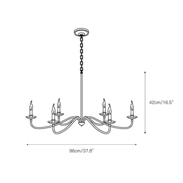 Hunter Chandelier – detail 3 — Dimension drawings 1