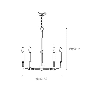 Abner Chandelier – detail 4 — Dimension drawings 1