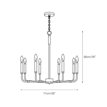 Abner Chandelier – detail 6 — Dimension drawings 3