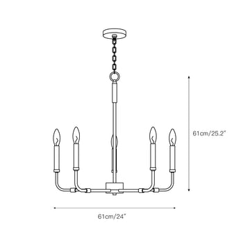 Abner Chandelier – detail 5 — Dimension drawings 2