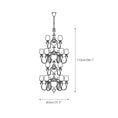 Load image into Gallery viewer, Abrahamson Shaded Tiered Chandelier