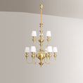 Load image into Gallery viewer, Abrahamson Shaded Tiered Chandelier