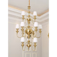 Load image into Gallery viewer, Abrahamson Shaded Tiered Chandelier