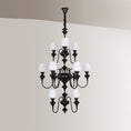 Load image into Gallery viewer, Abrahamson Shaded Tiered Chandelier