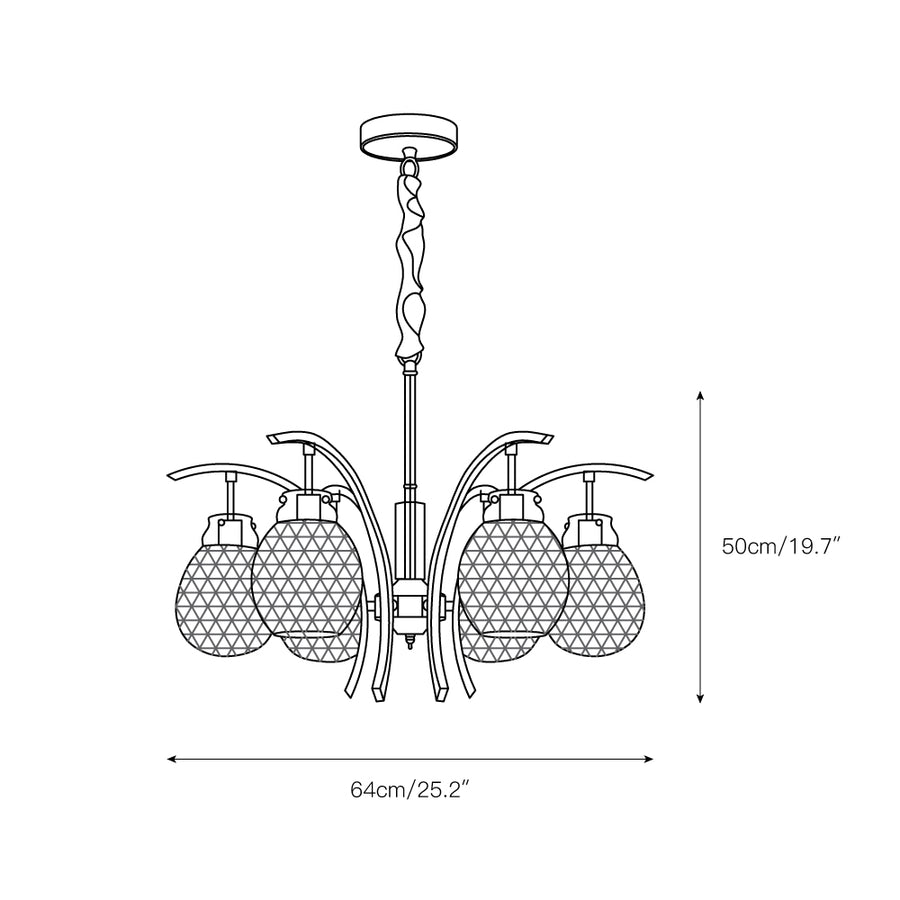 Adams Chandelier – detail 3 — Dimension drawings 1