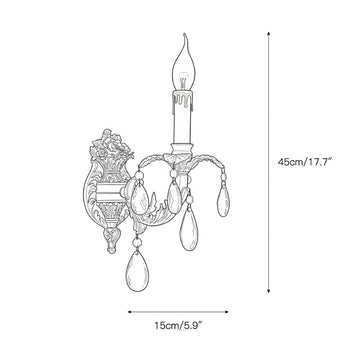 Adriana Brass Wall Lamp – detail 4 — Dimension drawings 1