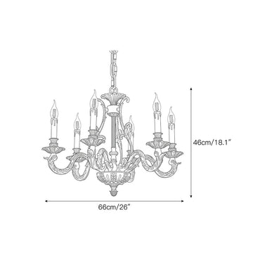 Malmaison Empire Chandelier — Dimension drawings 1