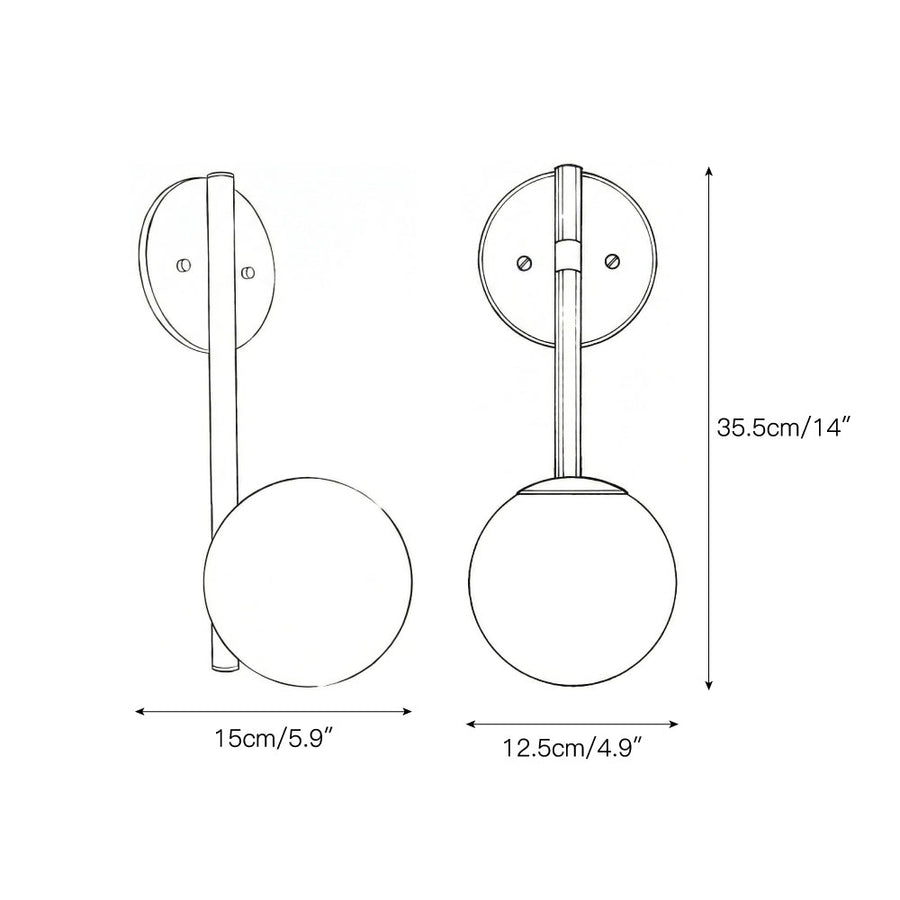 Adrion Wall Lamp – detail 3 — Dimension drawings 1