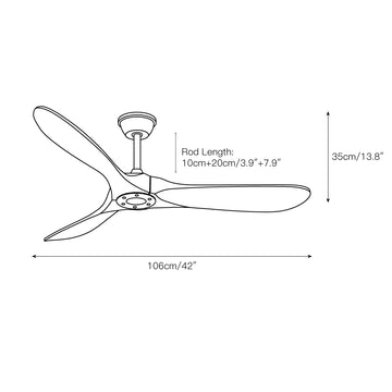 Aero Breeze Ceiling Fan – detail 3 — Dimension drawings 1