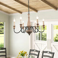 Load image into Gallery viewer, Afralia Wooden Chandelier