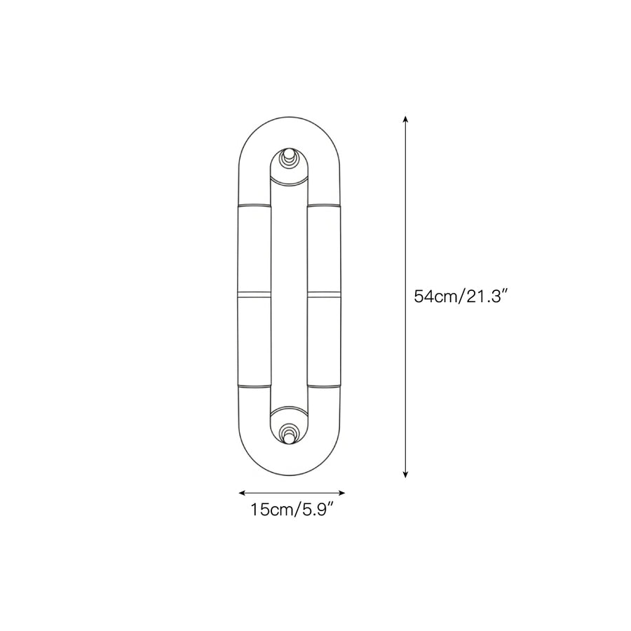 Alabaster Banded KoKo Sconce – detail 3 — Dimension drawings 1