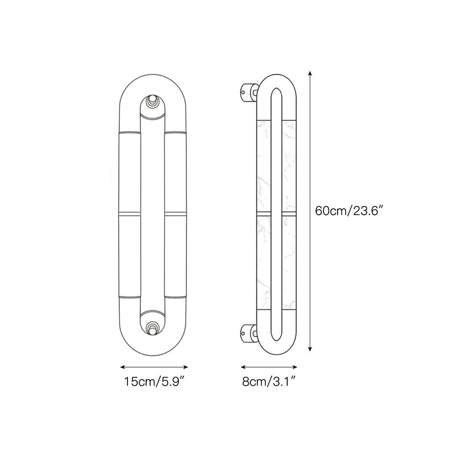 Alabaster Banded KoKo Sconce – detail 4 — Dimension drawings 2