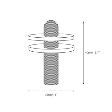 Alabaster Comet Table Lamp – detail 3 — Dimension drawings 1