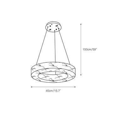Alabaster Alabaster Ring Chandelier – detail 3 — Dimension drawings 1