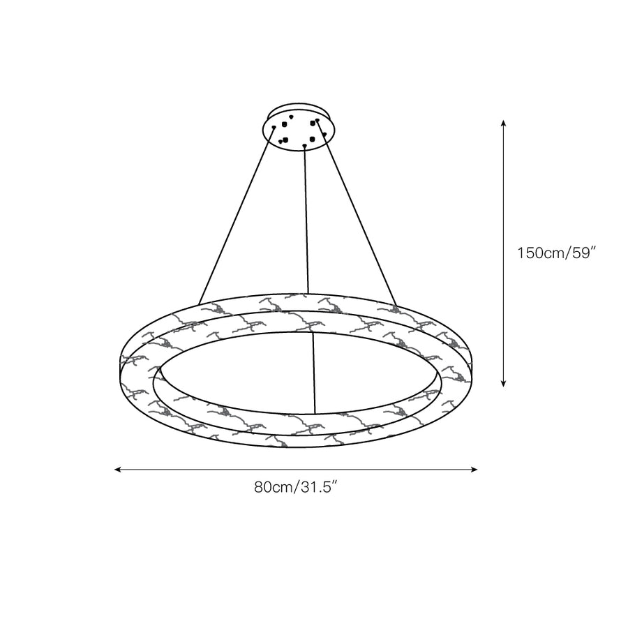 Alabaster Alabaster Ring Chandelier – detail 5 — Dimension drawings 3