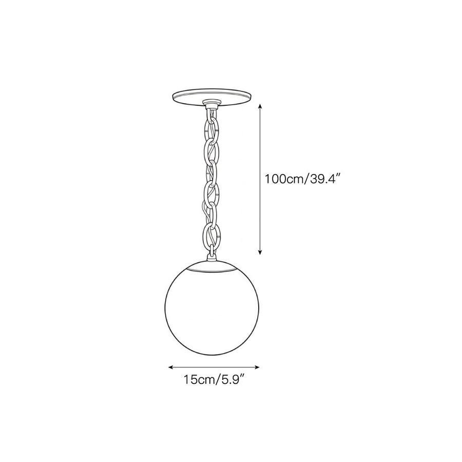 Alabaster Swag Pendant Lamp – detail 3 — Dimension drawings 1