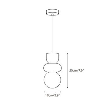 Alabaster Totem Pendant Lamp – detail 3 — Dimension drawings 1