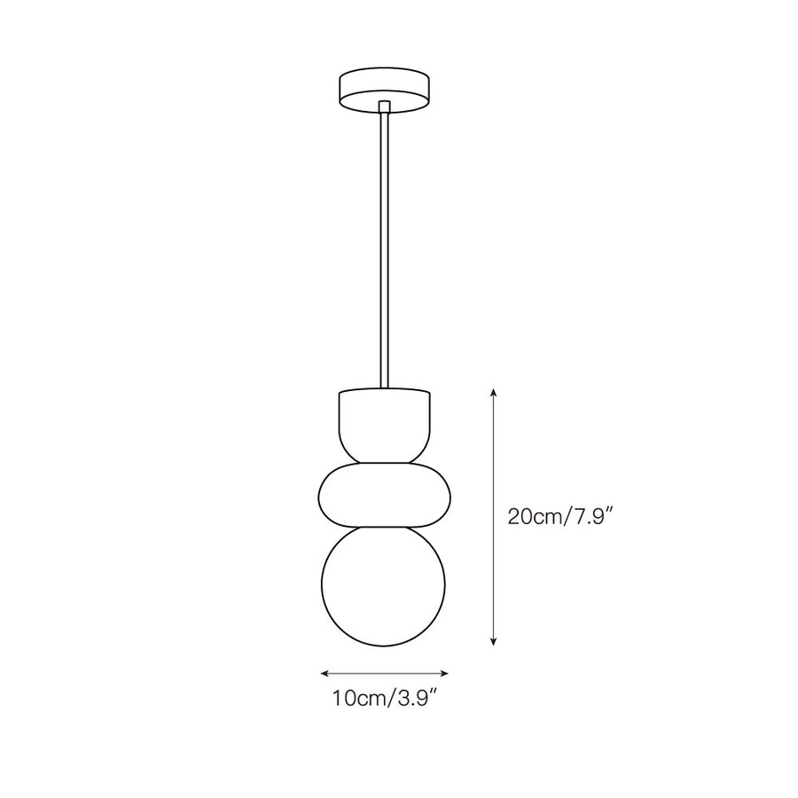 Alabaster Totem Pendant Lamp – detail 3 — Dimension drawings 1