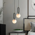 Load image into Gallery viewer, Alabaster Ball Pendant Lamp
