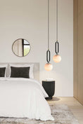 Load image into Gallery viewer, Alabaster Ball Pendant Lamp