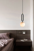 Load image into Gallery viewer, Alabaster Ball Pendant Lamp