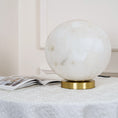 Load image into Gallery viewer, Alabaster Ball Table Lamp
