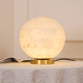 Load image into Gallery viewer, Alabaster Ball Table Lamp