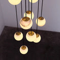 Load image into Gallery viewer, Alabaster Balls Cluster Chandelier