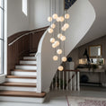 Load image into Gallery viewer, Alabaster Balls Cluster Chandelier