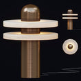 Load image into Gallery viewer, Alabaster Comet Table Lamp