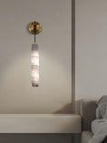 Load image into Gallery viewer, Alabaster Flute Wall Lamp