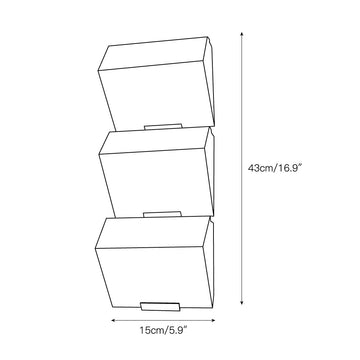 Alabaster Staircase Wall Lamp – detail 5 — Dimension drawings 3
