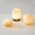 Load image into Gallery viewer, Alabaster Striped Table Lamp (Built-in Battery)