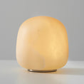 Load image into Gallery viewer, Alabaster Striped Table Lamp (Built-in Battery)