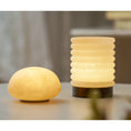 Load image into Gallery viewer, Alabaster Striped Table Lamp (Built-in Battery)