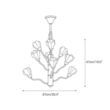 Aldean Chandelier – detail 3 — Dimension drawings 1