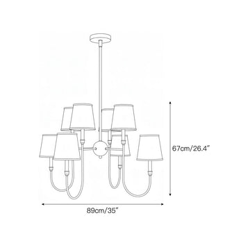 Alden Chandelier – detail 3 — Dimension drawings 1