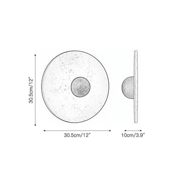 Alese Travertine Wall Lamp – detail 3 — Dimension drawings 1