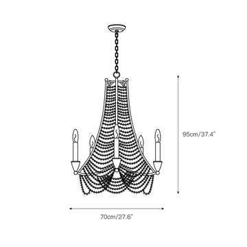 Allenglade Crystal Chandelier – detail 4 — Dimension drawings 2